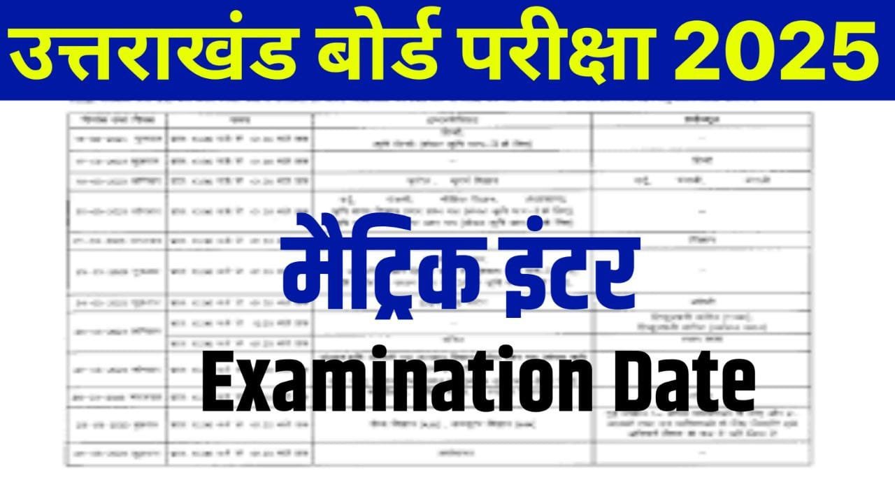 UK Board Exam Date 2025 : जानिए कब शुरू होगी उत्तराखंड बोर्ड 10वीं 12वीं की बोर्ड परीक्षा